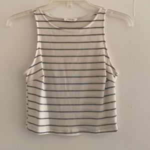 White and grey crop top